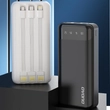 Picture 2/5 -Dudao capacious powerbank with 3 built-in cables 20000mAh USB Type C + micro USB + Lightning black (Dudao K6Pro +)