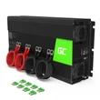 Imagine 1/5 - Invertor auto Green Cell de la 12V la 220V, convertor de tensiune 2000W/4000W, undă sinusoidală pură