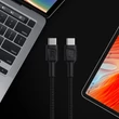 Obraz 2/5 - Green Cell GC PowerStream USB-C - USB-C 200cm Power Delivery (60W) 480 Mbps QC 3.0 Dátový a nabíjací kábel