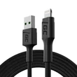 Obraz 1/5 - Green Cell GC PowerStream USB-A - Lightning 200cm rýchle nabíjanie Apple 2.4A Dátový a nabíjací kábel