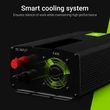 Imagine 5/5 - Invertor auto Green Cell de la 12V la 220V, convertor de tensiune 1000W/2000W, undă sinusoidală pură
