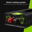 Kép 3/5 - Green Cell Autós áram feszültségátalakító inverter 12V-ról 230V-ra 3000W / 6000W, teljes/tiszta szinuszhullám