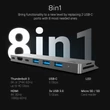Obraz 2/5 - Green Cell Adaptér HUB Connect60 8v1 (Thunderbolt 3, USB-C, HDMI, 3x USB 3.0) Apple MacBook Air 2018, Pro 2016 a novšie