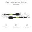 Obraz 4/5 - Green Cell Power Stream USB-C - Lightning dátový a nabíjací kábel 100 cm s napájaním (Apple MFi certifikácia)