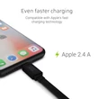 Obraz 2/5 - Green Cell GC matný Lightning Flat dátový a nabíjací kábel 25 cm dĺžka s podporou rýchlonabíjania Apple 2.4A