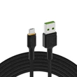 Obraz 1/5 - Green Cell Ray USB dátový a nabíjací kábel - Micro USB 200 cm oranžové LED osvetlenie Ultra Charge rýchle nabíjanie podpora QC 3.0