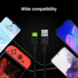 Obraz 4/5 - Green Cell Ray USB Adat a nabíjací kábel - USB-C 200cm zelené LED osvetlenie Ultra Charge rýchle nabíjanie QC 3.0 podpora