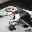 Obraz 2/5 - Green Cell Kábel Sada 3x GC Ray USB-C 30cm, 120cm, 200cm USB Dátový a nabíjací kábel zelené LED osvetlenie Ultra Charge rýchle nabíjanie QC 3.0 podpora