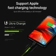 Kép 2/5 - Green Cell 3 x GC Ray USB - Lighting 120cm iPhone, iPad, iPod-hoz fehér LED gyors töltés