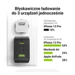 Obraz 4/5 - Rýchla nabíjačka Green Cell GaN PowerGaN 2x USB-C PD + 1x QC 3.0 65W EU (čierna)