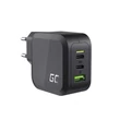 Obraz 1/5 - Rýchla nabíjačka Green Cell GaN PowerGaN 2x USB-C PD + 1x QC 3.0 65W EU (čierna)