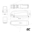 Obraz 4/5 - Zelená batéria pre E-bike 48V 18Ah 864Wh Down Tube Ebike EC5 pre Samebike, SMLRO s nabíjačkou