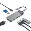 Obraz 1/3 - Green Cell adaptér HUB GC Connect 7v1 (3xUSB-A 3.1 HDMI 4K 60Hz USB-C PD 85W) pre Apple MacBook M1/M2, Lenovo X1, Asus ZenBook, Dell XPS