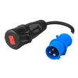 Obraz 1/4 - Zelený napájací adaptér Červený CEE 16A 400V 5P na modrý CEE 16A 230V 3P