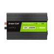 Obraz 2/5 - Invertor do auta Green Cell z 12V na 230V menič napätia (zosilňovač napätia) 2000W/4000W Čistá sínusová vlna, s LCD displejom