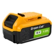 Obraz 4/5 - Zelená batéria pre DeWalt XR 18V ​​4Ah Náhradná batéria pre DCB184