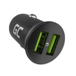 Obraz 4/5 - Green Cell PowerRide Nano 36 USB nabíjačka do auta 36W 2x USB-A, rýchle nabíjanie Ultra Charge, pre 12V a 24V zásuvky