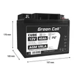 Obraz 3/5 - Green Cell CUBE AGM batéria IP54 12V 40Ah VRLA Gel hlboký cyklus, skúter, kosačka, loď, traktor