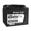 Obraz 1/5 - Green Cell CUBE AGM batéria IP54 12V 40Ah VRLA Gel hlboký cyklus, skúter, kosačka, loď, traktor