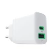 Obraz 5/5 - Greencell PowerSource Duo30 nabíjačka USB/USB-C biely napájací adaptér 30W zdroj