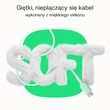 Obraz 5/5 - Greencell PowerFlex Silikónový USB-C kábel 0.3m 100W Rýchle Nabíjanie PD Biela
