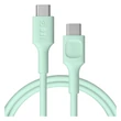 Obraz 1/5 - Greencell PowerFlex Silikónový USB-C kábel 1,2m 100W Rýchle Nabíjanie PD Zelený