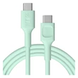Obraz 1/5 - Greencell PowerFlex Silikónový USB-C kábel 2m 100W Rýchle Nabíjanie PD Zelený