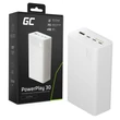 Kép 1/5 - Greencell PowerPlay 30 - fehér power bank 30 000 mAh kapacitással, 22,5W, 4 porttal