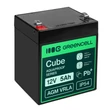 Obraz 1/5 - Bezúdržbová batéria Greencell AGM VRLA 12V 5Ah pre registračné pokladnice, hračky, fotoaparáty (91x70x102mm)