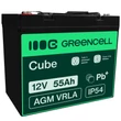 Obraz 1/5 - Green Cell AGM olovená batéria 12V 55Ah (bezúdržbová, pre člny a gumené člny)