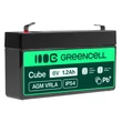 Kép 1/5 - Green Cell ólom-sav AGM akkumulátor/akku 6V 1.2Ah játékokhoz, riasztókhoz