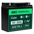 Kép 1/5 - Green Cell AGM VRLA 12V 22Ah karbantartásmentes akkumulátor hajókhoz, robogókhoz, játékokhoz, kerekes székekhez