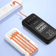 Obraz 2/2 - S VLASTNÝM LOGOM Dudao vysokovýkonná powerbanka s 3 vstavanými káblami 20000mAh USB Type C + micro USB + Lightning (Dudao K6Pro +)