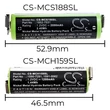 Obraz 4/4 - Cameron Sino 2000mAh Moser Easy Style 1881,ChroMini 1591,ChroMini 1591B,ChroMini 1591Q Batéria