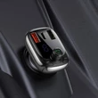 Picture 7/8 -Baseus Bluetooth 5.0 FM Transmitter Car Charger Quick Charge 4.0 Power Delivery USB Typ C / microSD 5A black (CCTM-B01)