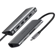 Obraz 2/8 - Ugreen USB Type C HUB 3x USB 3.0/Čítačka kariet SD a micro SD/RJ45 1000Mbps sieťový adaptér/HDMI - sivý (50538)