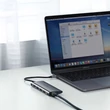 Obraz 4/8 - Ugreen USB Type C HUB 3x USB 3.0/Čítačka kariet SD a micro SD/RJ45 1000Mbps sieťový adaptér/HDMI - sivý (50538)