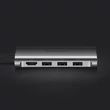 Obraz 5/8 - Ugreen USB Type C HUB 3x USB 3.0/Čítačka kariet SD a micro SD/RJ45 1000Mbps sieťový adaptér/HDMI - sivý (50538)