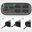Picture 5/8 -Dudao power bank 4x USB 30000mAh with LCD 4A black (K8Max black)