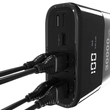 Kép 6/8 - Dudao Power Bank 4x USB 30000mAh, 4A, kijelzővel, fekete (K8Max black)