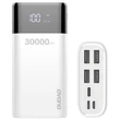 Kép 1/8 - Dudao Power Bank 4x USB 30000mAh, 4A, kijelzővel, fehér (K8Max white)