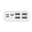Kép 3/8 - Dudao Power Bank 4x USB 30000mAh, 4A, kijelzővel, fehér (K8Max white)
