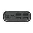 Kép 2/8 - Wozinsky Power Bank 4x USB 30000mAh, 4A, kijelzővel ellátva, fekete (WPB-001BK) - Felbontott csomagolású