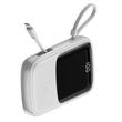 Baseus Q pow power bank 10000mAh 3A 15W 2x USB / USB Typ C + built in Lightning cable white (PPQD-B02)