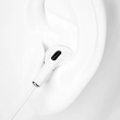 Kép 4/5 - Dudao 3,5 mm-es mini jack csatlakozóval rendelkező fülhallgató távirányítóval, fehér (X14 white)