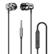 Kép 1/3 - Dudao fülhallgató 3,5 mm-es mini jack csatlakozóval, távvezérlővel, ezüst (X10 Pro silver)