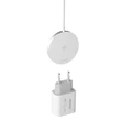 Obraz 2/8 - Dudao 15 W magnetická bezdrôtová nabíjačka 20 W nástenná nabíjačka (kompatibilná s MagSafe) biela (A12XS)
