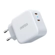 Kép 1/7 - Choetech fali gyorstöltő 2x USB C típusú tápegység 40W, 3A, fehér (PD6009-EU)