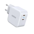 Kép 2/7 - Choetech fali gyorstöltő 2x USB C típusú tápegység 40W, 3A, fehér (PD6009-EU)