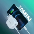 Kép 5/7 - Choetech fali gyorstöltő 2x USB C típusú tápegység 40W, 3A, fehér (PD6009-EU)
